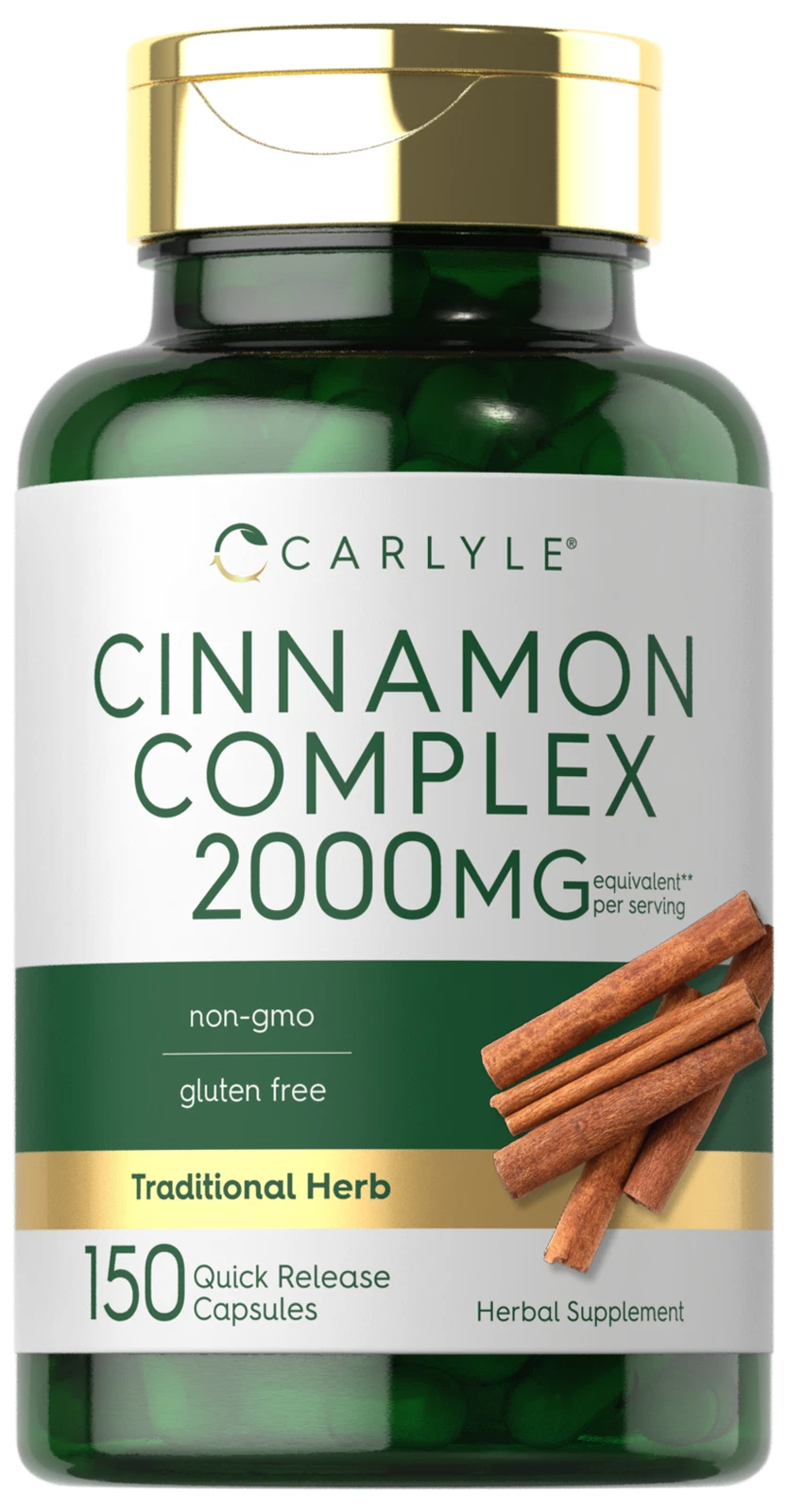 Ceylon Cinnamon Complex with Gymnema and Mulberry | 150 Capsules | by Carlyle