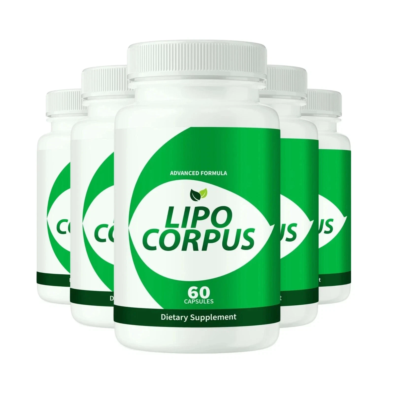 5-Pack Lipo Corpus Capsules, LipoCorpus For Weight Loss Support - 300 Capsules