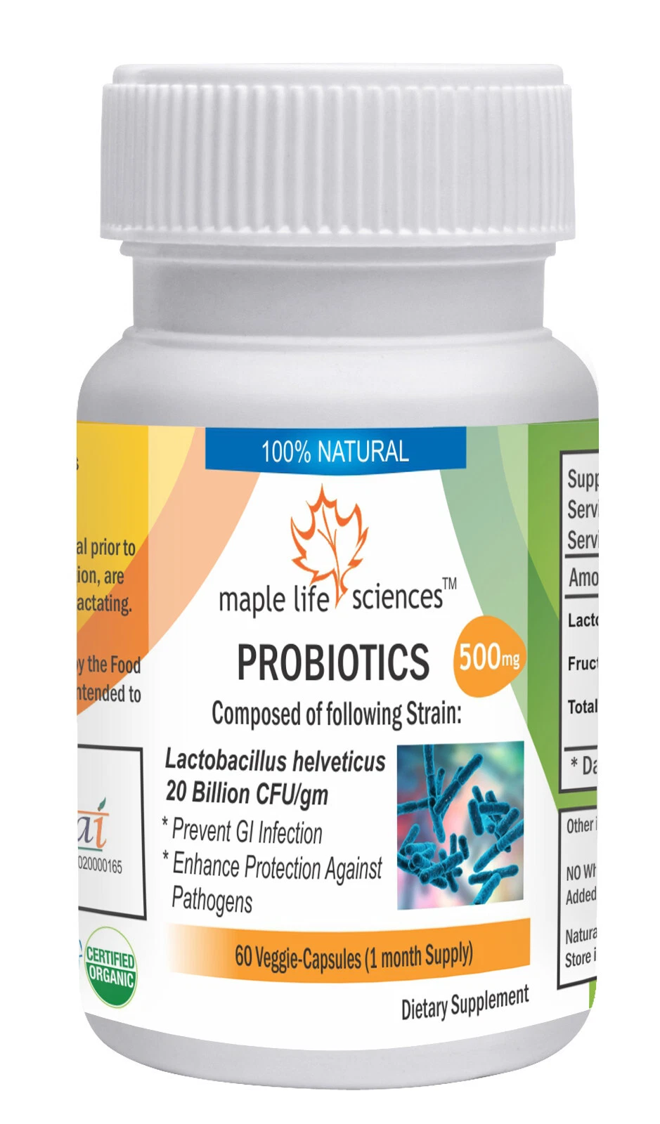 Probiotic blend of Lactobacillus Helveticus 20 Billion CFU/GRAM Capsules 27