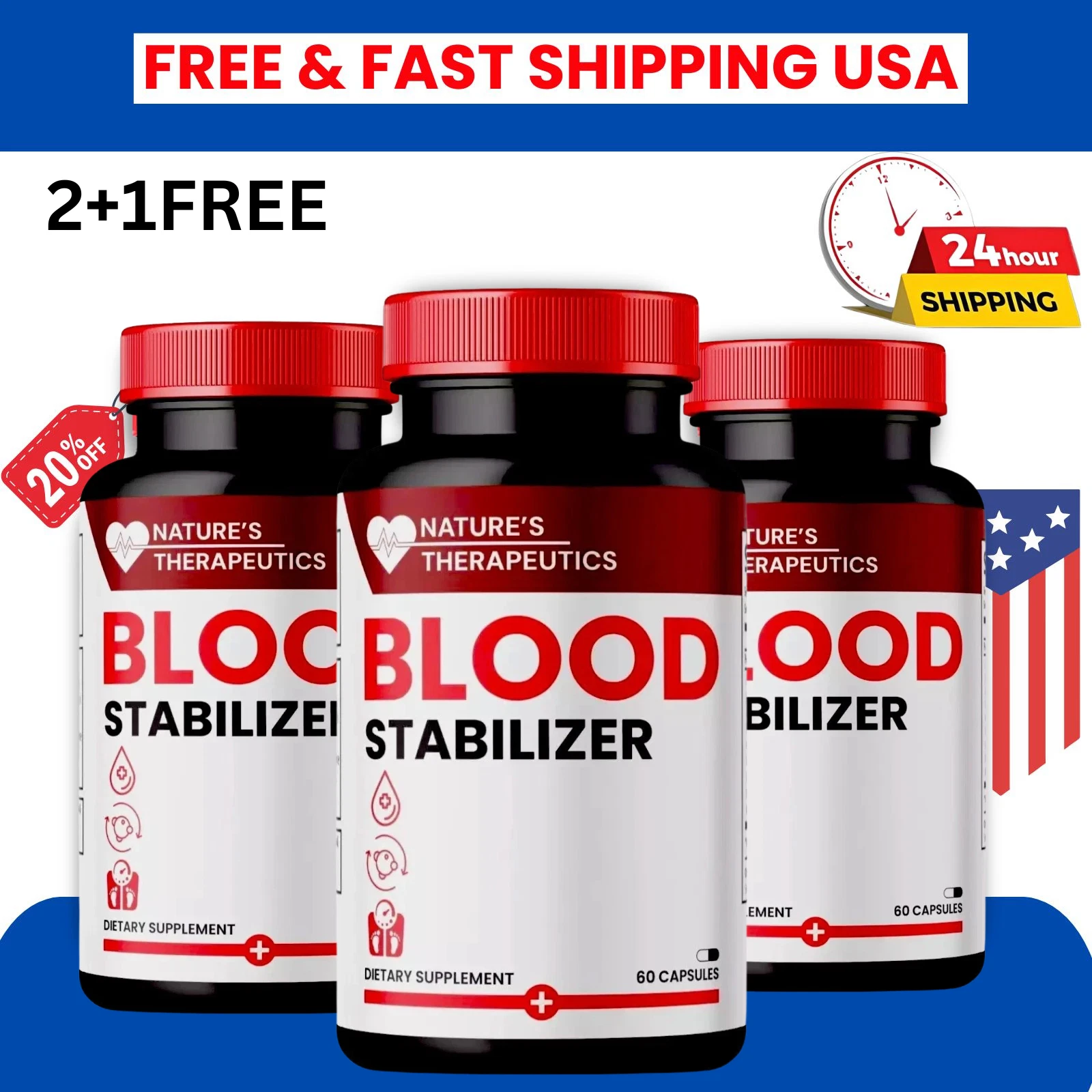 Nature's Therapeutics Blood Stabilizer, blood stabilizer (180 Capsules) 3 Pack