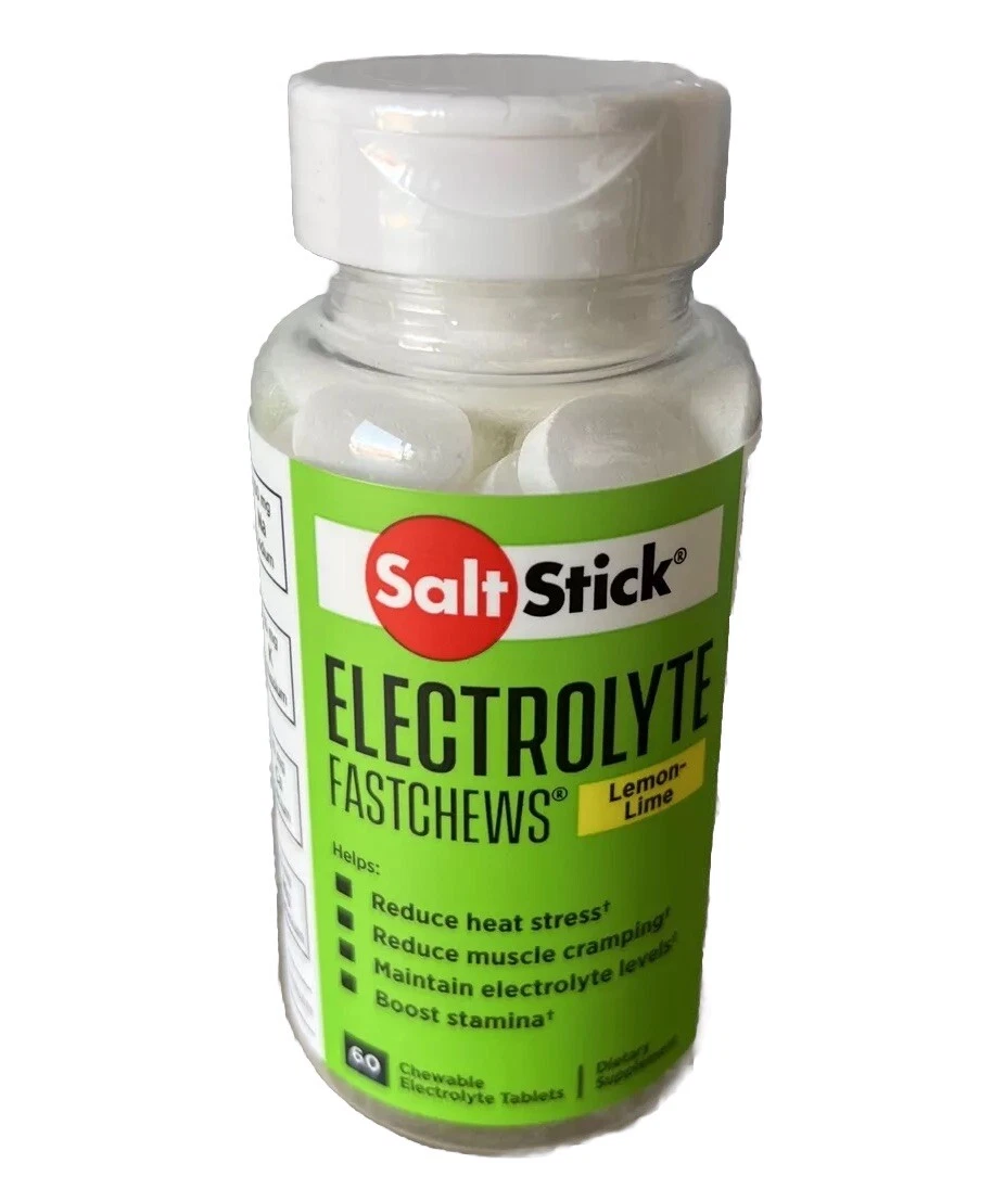 Salt Stick Electrolyte Fast Chews Lemon-Lime Flavor 60 Tablets EXP: 11/2025