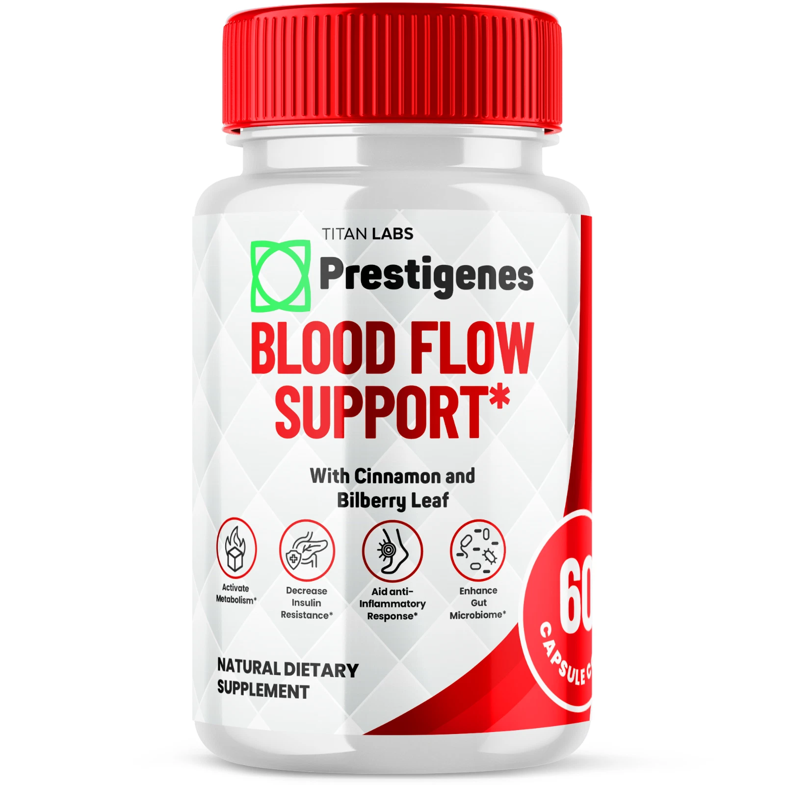 Prestigenes Blood Flow Support - Enhance Circulation and Vitality (1 Pack)