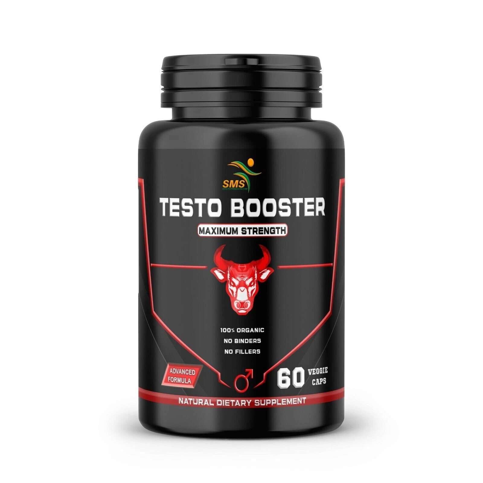 Testo Booster Stamina Energy Performance Pill Organic 60 Veg Capsules By SMS