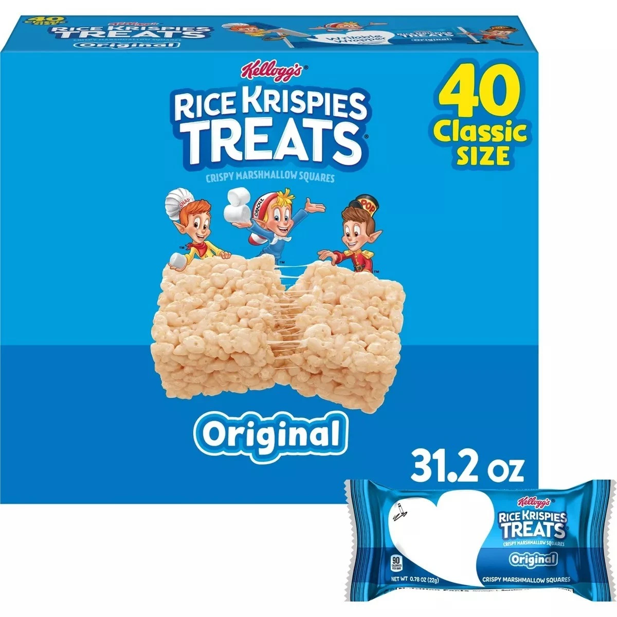 Rice Krispies Treats Original Marshmallow Squares - 40ct/31.2oz