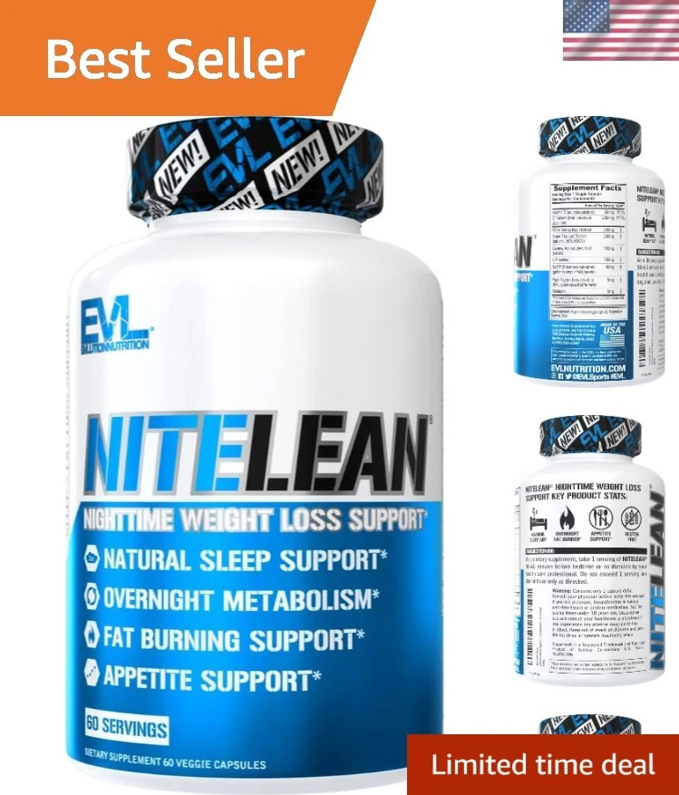 Overnight Weight Loss Support & Sleep Aid - 60 Count Fat Burner Capsules