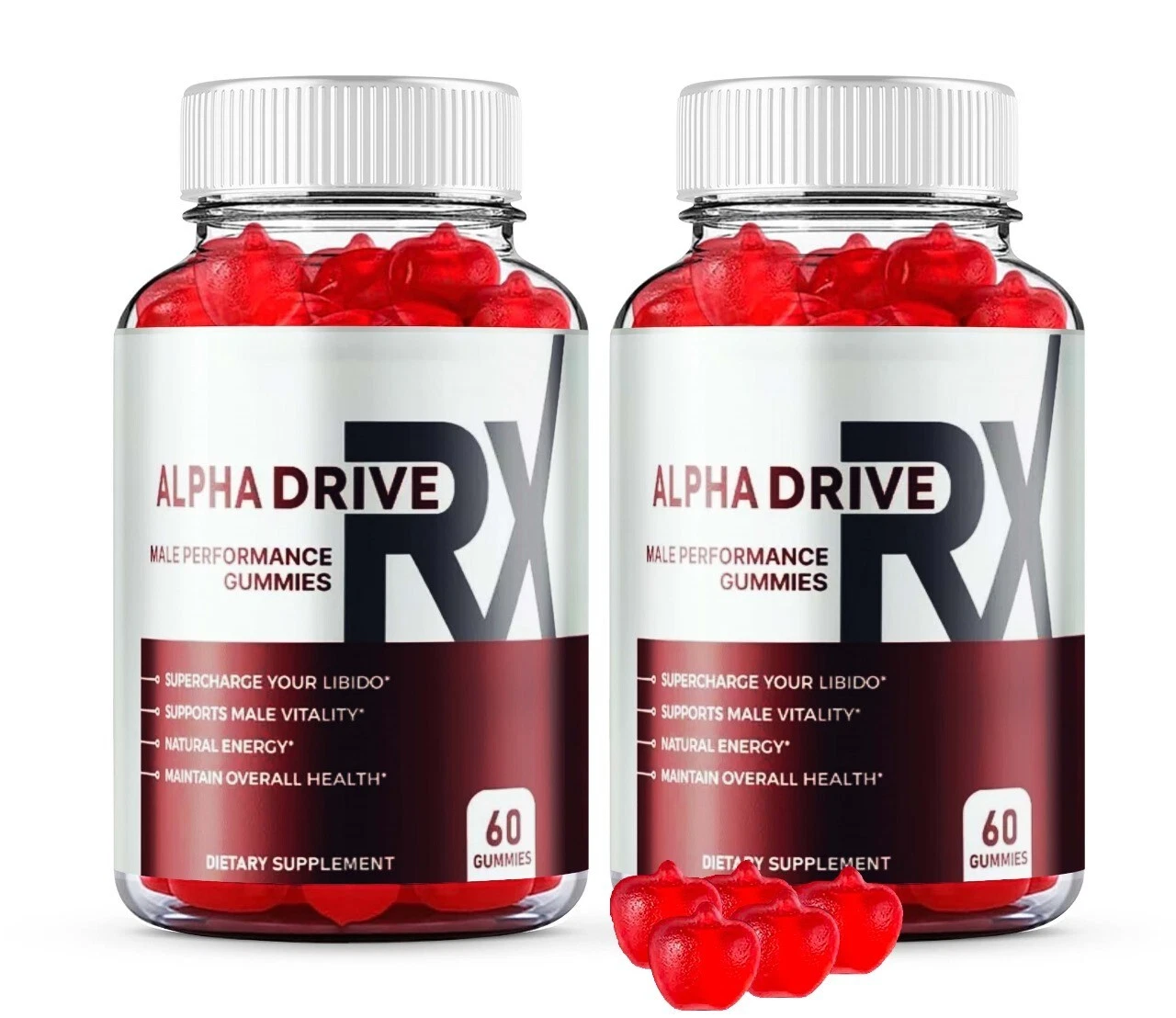 (2 Pack) Alpha Drive RX Male Health Gummies to Boost Energy and Performance