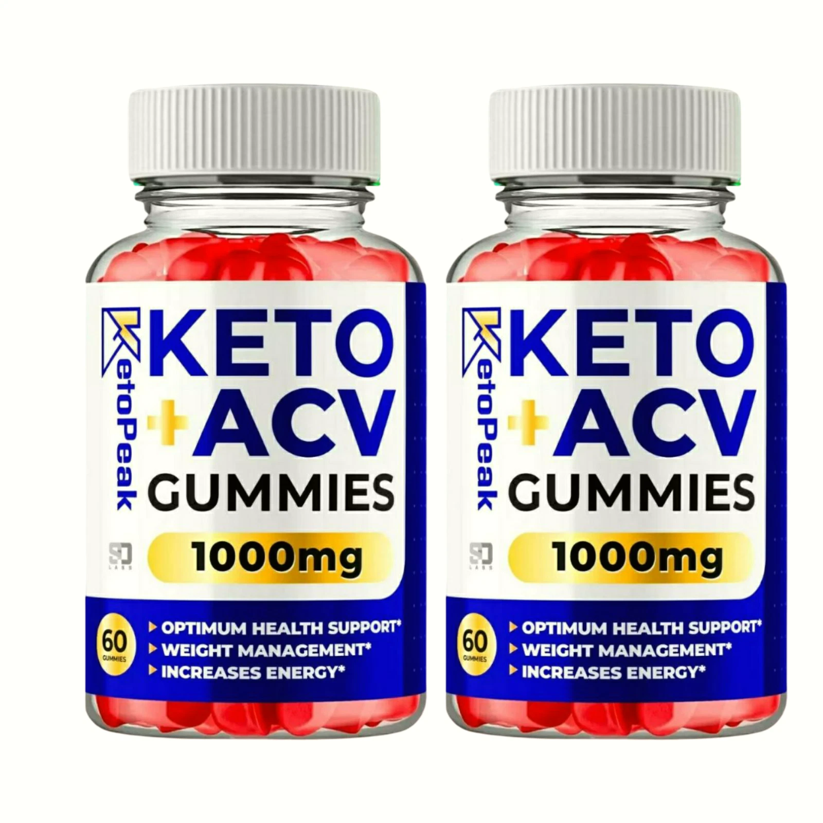 2-Pack KetoPeak Keto ACV Gummies, Keto Peak Weight Loss Supplement - 120 Gummies