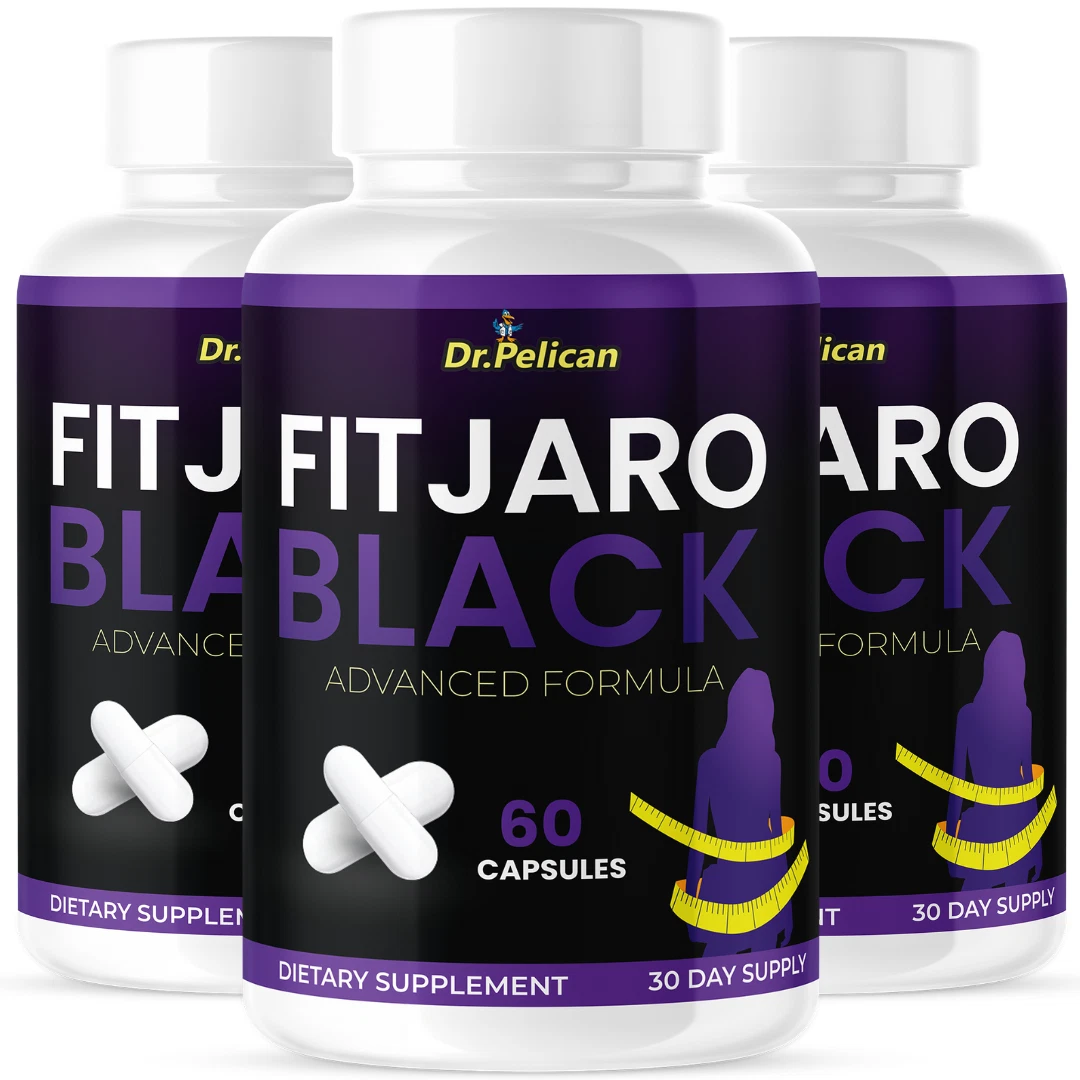 FitJaro Black- Healthy Dieting & Weight Support- 3 Bottles- 180 Capsules