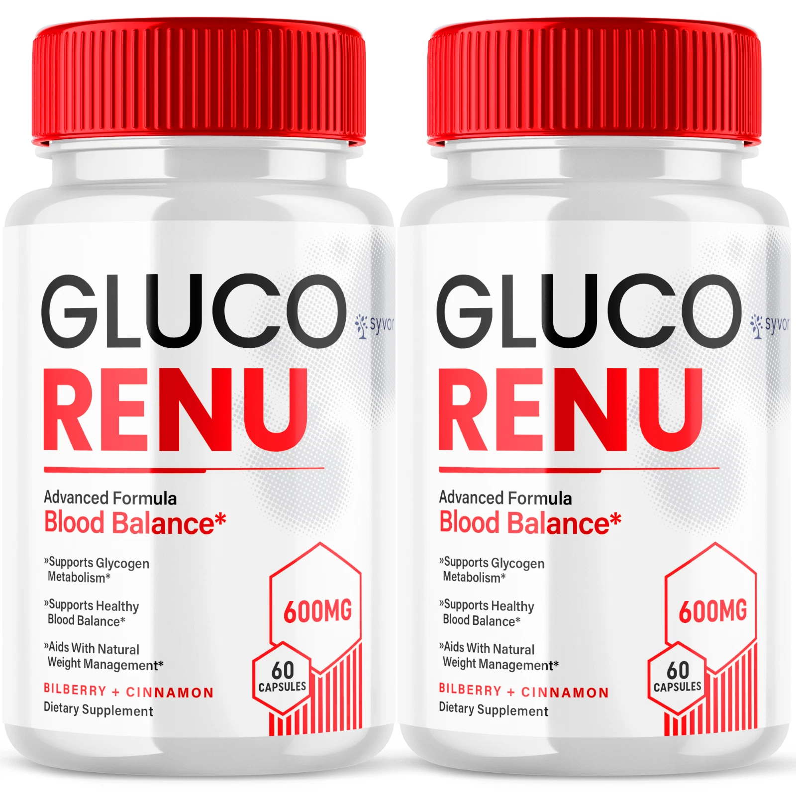 Gluco Renu Renew Advanced Formula Blood Support Balance Supplement 120 Capsules