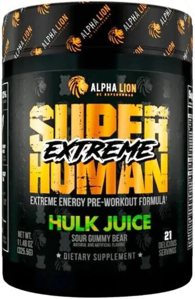 Superhuman Extreme High Stim Pre Workout Powder Beta Alanine, L-Taurine & 356mg
