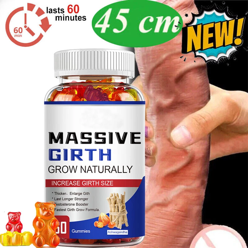 Male Enhancement Gummies Booster & Thicker Last Longer Stronger Bigger 60 Gummy