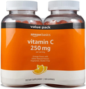 Amazon Basics Vitamin C 250 mg Gummies, Orange,300 150 Count Pack of 2 Exp 10/25