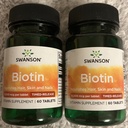 120 Tabs Biotin 10,000 Mcg (10 mg) Timed-Release 2X60 Tab Skin Hair Nail Health