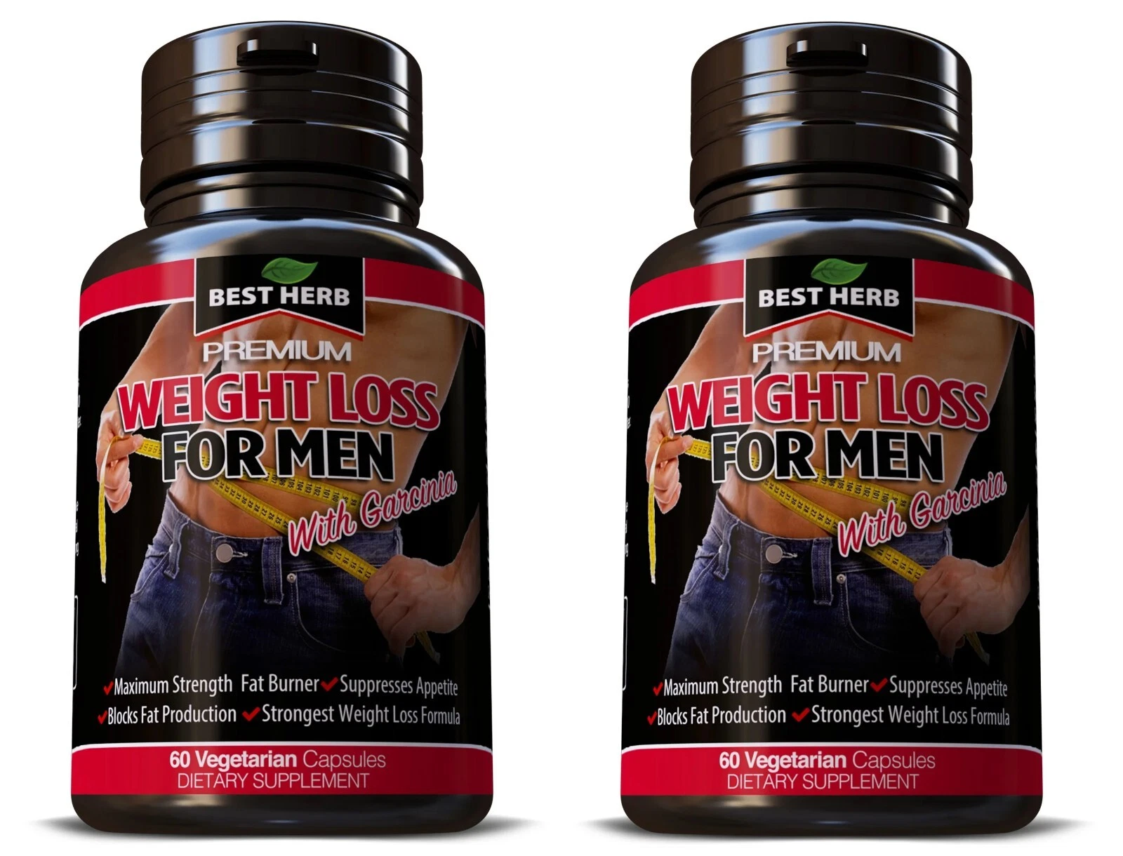 2 PACK Natural Male Weight Loss Diet Pills WORKS FAST Belly Fat Burner 120 Pills