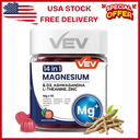 VEV Magnesium Citrate and Glycinate Gummies for Adults 14 in 1 Magnesium and d3,