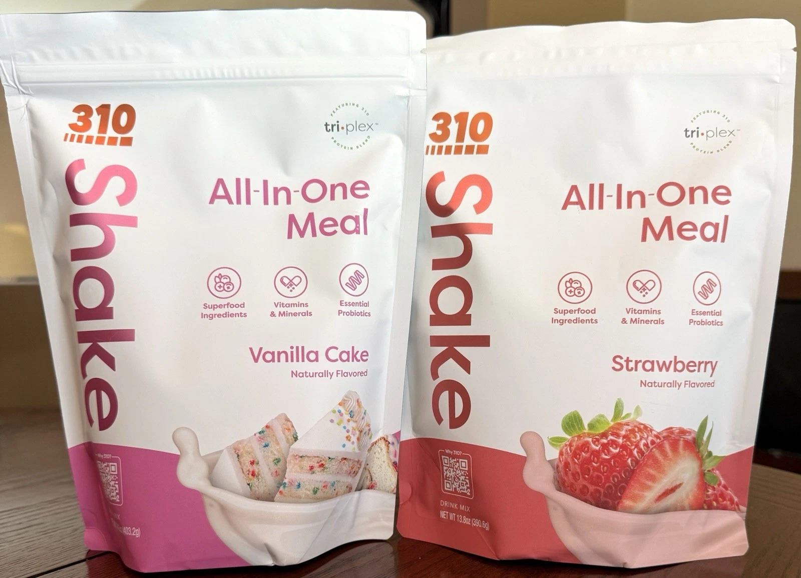 310 NUTRITION VANILLA CAKE & STRAWBERRY ALL-IN-ONE MEAL SHAKES (14 SERVINGS EA)
