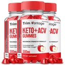 Trim Vantage Keto ACV Gummies, TrimVantage ACV Max Strength Supplement (3 Pack)