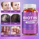 MENXI Vitamatic Biotin Gummies 12000 mcg for Stronger Hair Skin Nails 60 Vegan