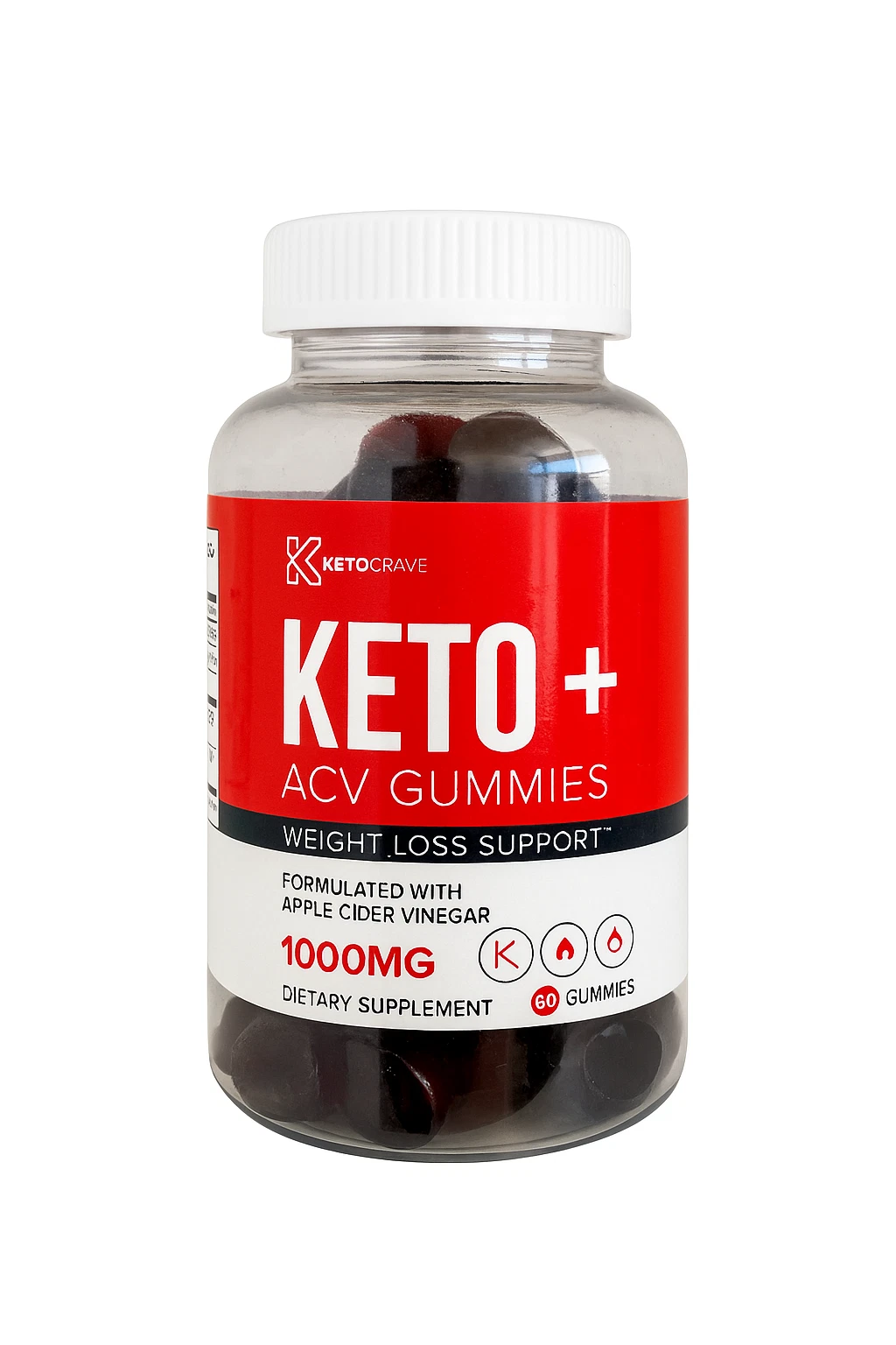 1 -Pack Keto Crave ACV Gummies – KetoCrave Weight Loss Support – 60 Gummies