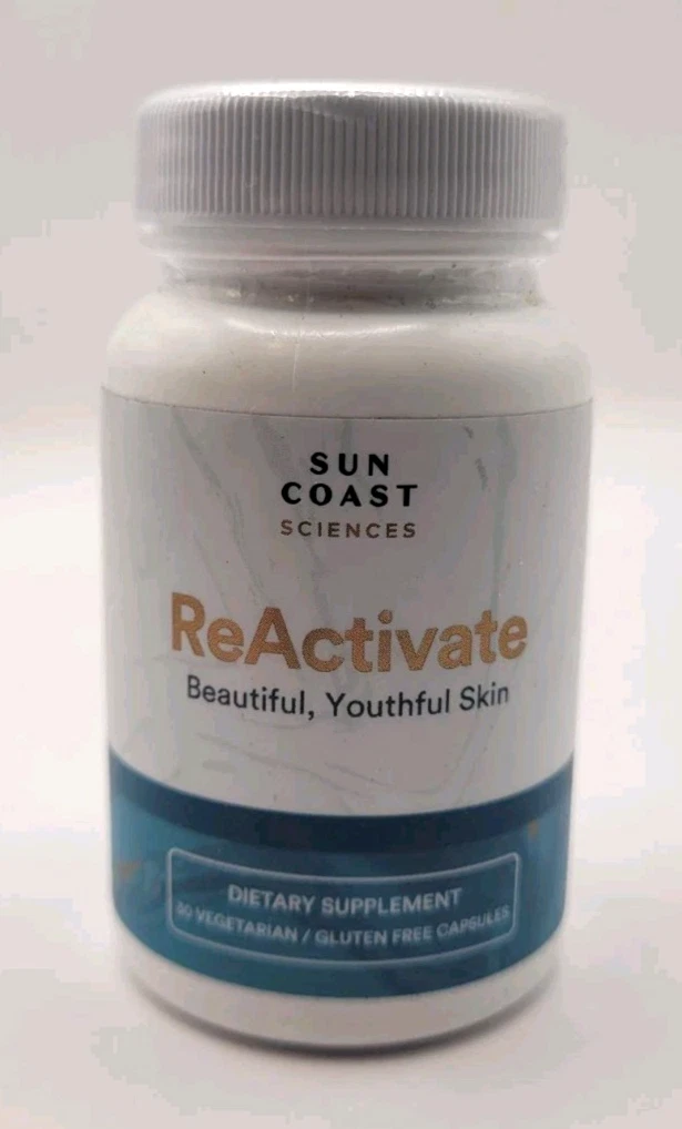 Sun Coast Sciences ReActivate for Beautiful Youthful Skin 30 Capsules Exp 9/2026