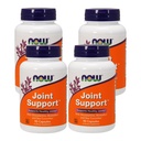 4 x NOW FOODS Joint Support Glucosamine Boswellin Sea Cucumber Formula 90 Caps