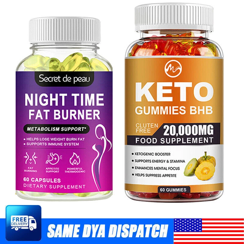 Keto BHB Gummies Diet ACV Weight Loss Night Time Fat burner Appetite Suppressant