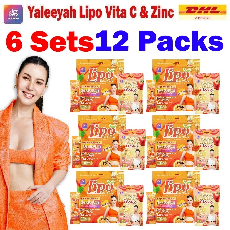 6X Yaaleeyah Lipo Vita C & Zinc Royal Jelly Lyco Anti Aging Radiant Smooth Skin