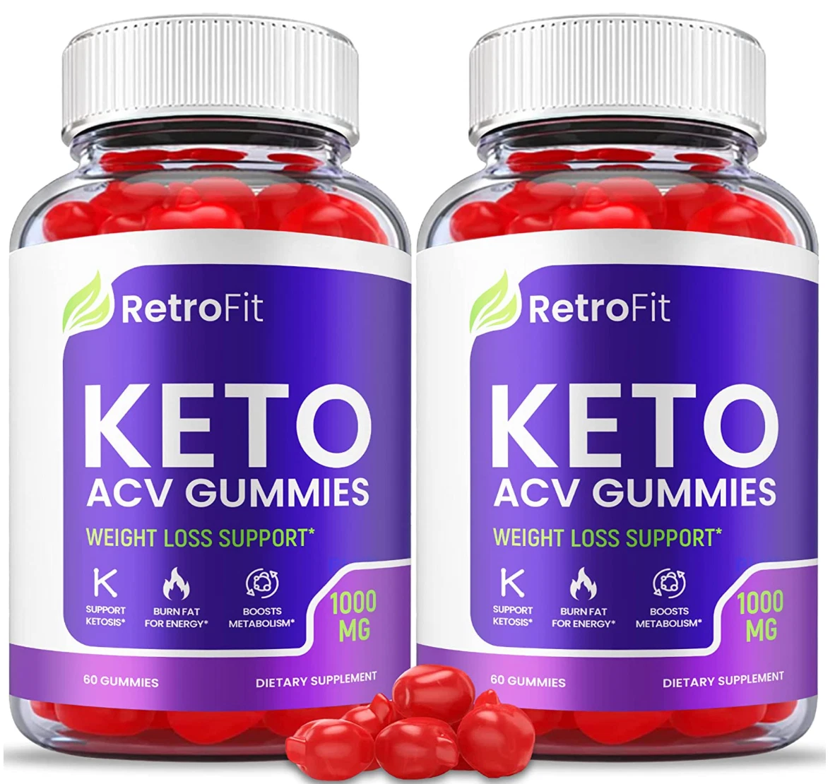 (2 Pack) RetroFit Keto Gummies - Keto ACV Gummies for Advanced Weight Loss