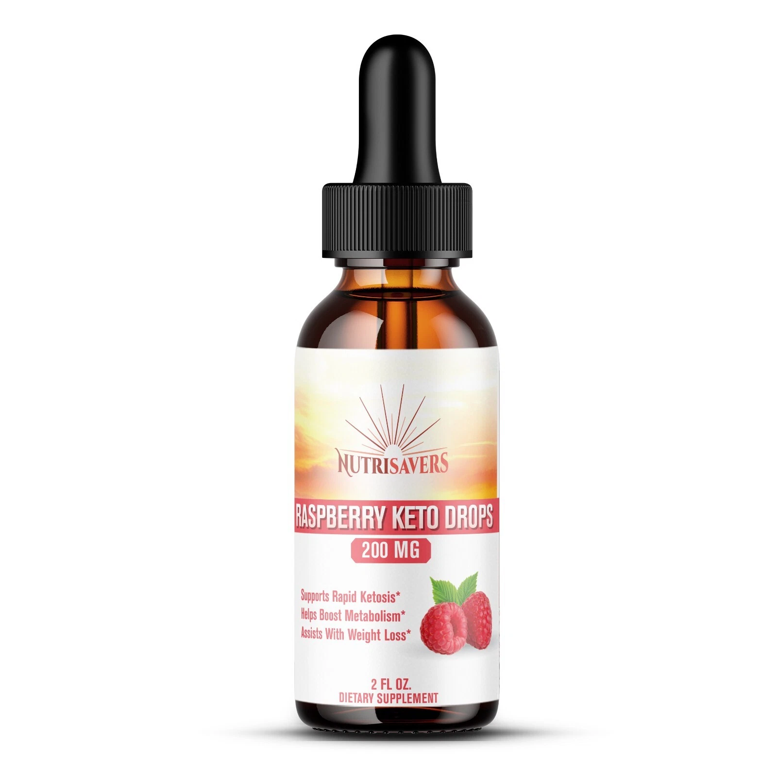 Raspberry Ketone Drops Help Block Fluid Retention Increase Appetite Control, 2oz