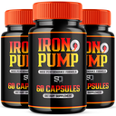 (3 Pack) Iron Pump Male Capsules - Blood Flow Muscle Function (180 Capsules)
