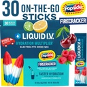 Liquid IV Hydration Multiplier 30PACK Popsicle Firecracker Electrolyte Drink Mix