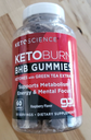 Keto Science Keto Burn Gummies, Raspberry, 60 Ct Ketogenic, Weight Loss EXP 8/24