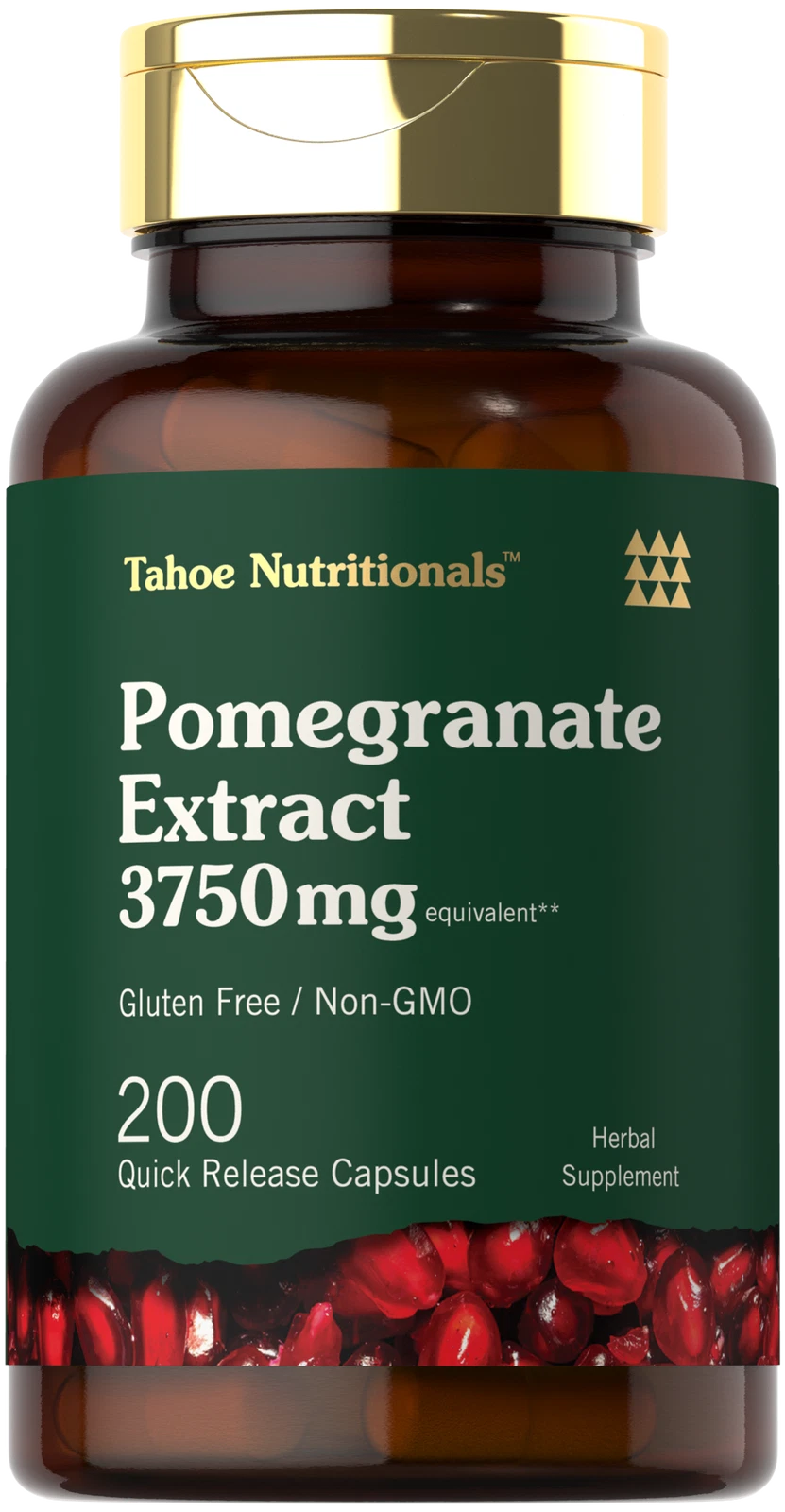 Pomegranate Extract Capsules 3750 mg | 200 Count | by Tahoe Nutritionals