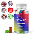 Elite Natural Vitamin C Gummies Bears Vitamin K USA MADE Vitamin E Vitamin D3