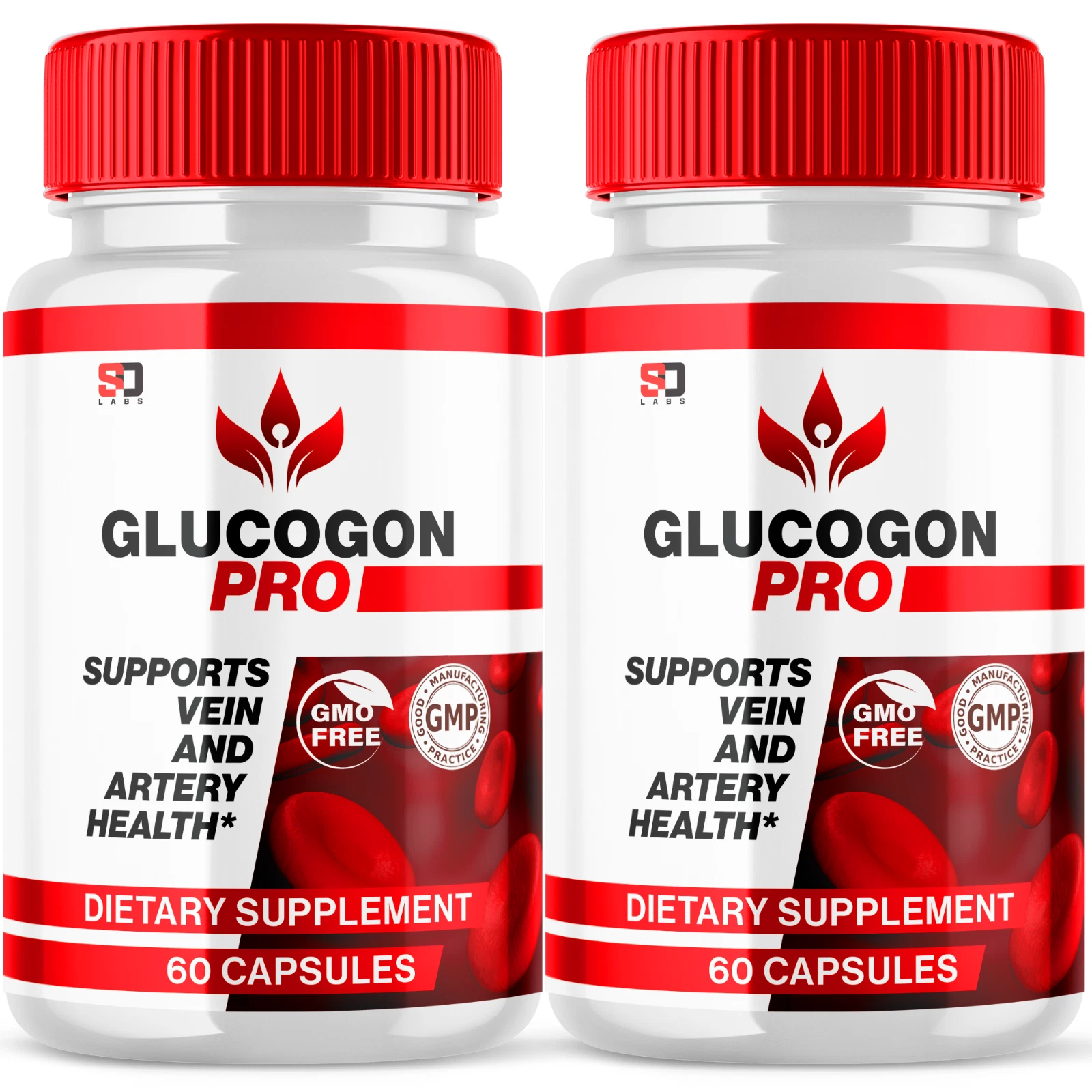 (2 Pack) Glucogon Pro Pills, Advanced Blood Sugar & Heart Health Support Formula