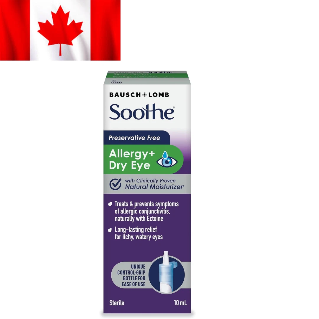 Soothe Preservative Free Allergy + Dry Eye Drops From Canada