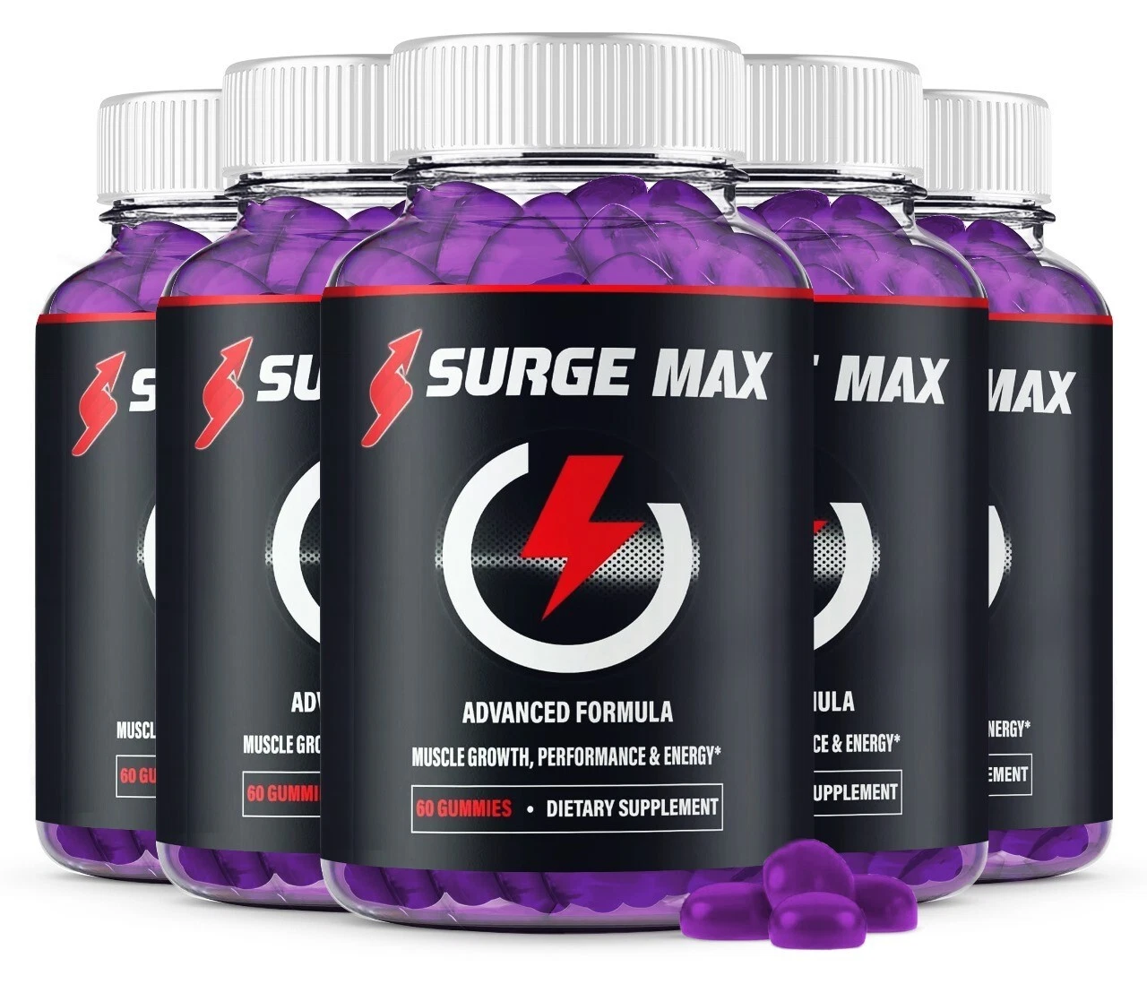 (5 Pack) Surge Max Gummies, SurgeMax Performance Support