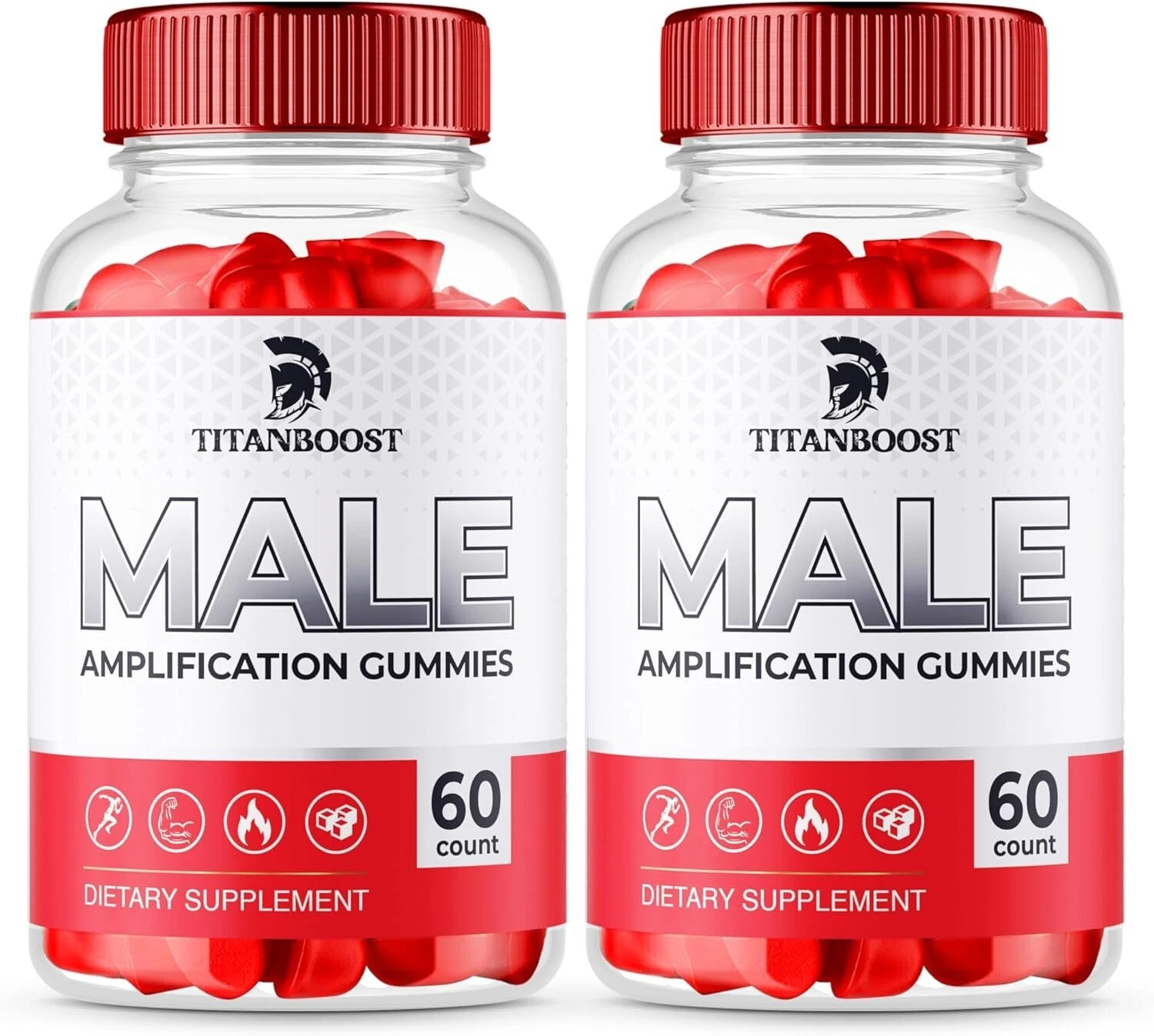 Titan Boost Gummies Male Amplification Formula Supplements (120 Gummies) 2-Pack