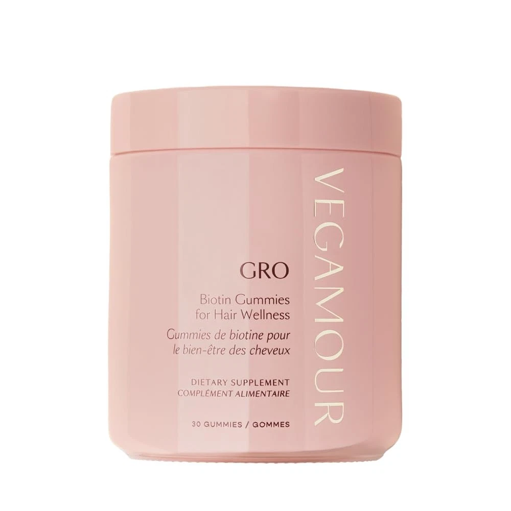 VEGAMOUR GRO Biotin Gummies, Strawberry Flavor with 5000 mcg Biotin,...