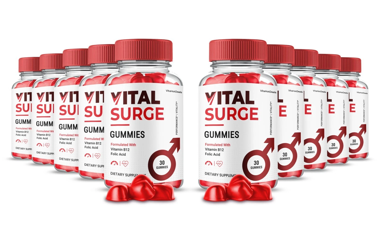 Vital Surge Gummies For Men, VitalSurge Max Strength Formula (10 Pack)