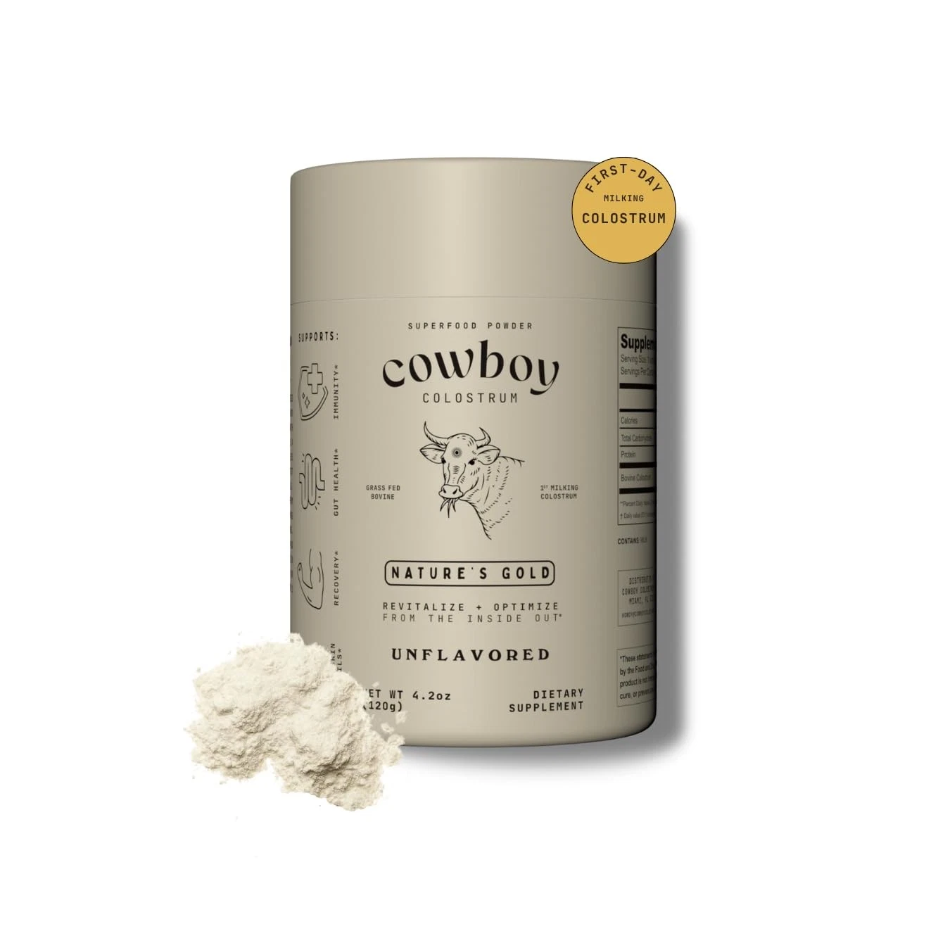 COWBOY COLOSTRUM Powder - Bovine Colostrum Powder for Women & Men - First Day Mi