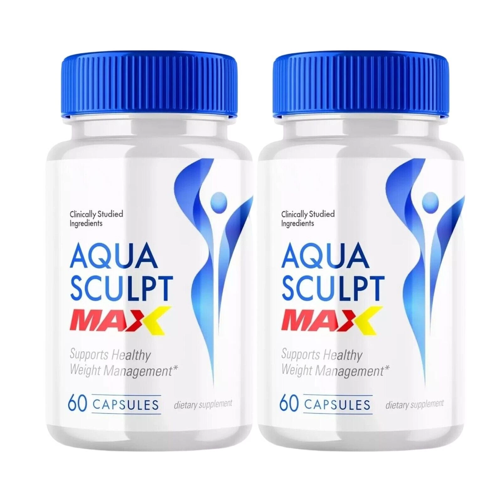 2-Pack Aqua Sculpt Max Weight Loss Support, AquaSculpt Max Strength 120 Capsules