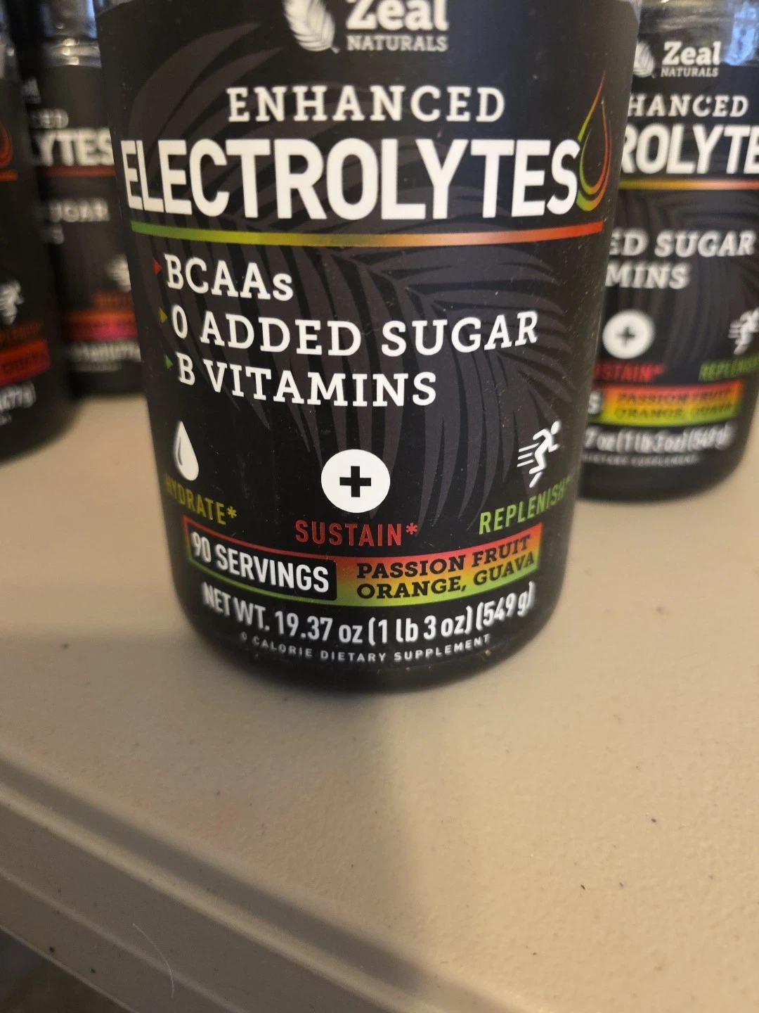 Zeal Naturals Enhanced Electrolytes Passion Fruit Orange, 90 Servings 09/2026