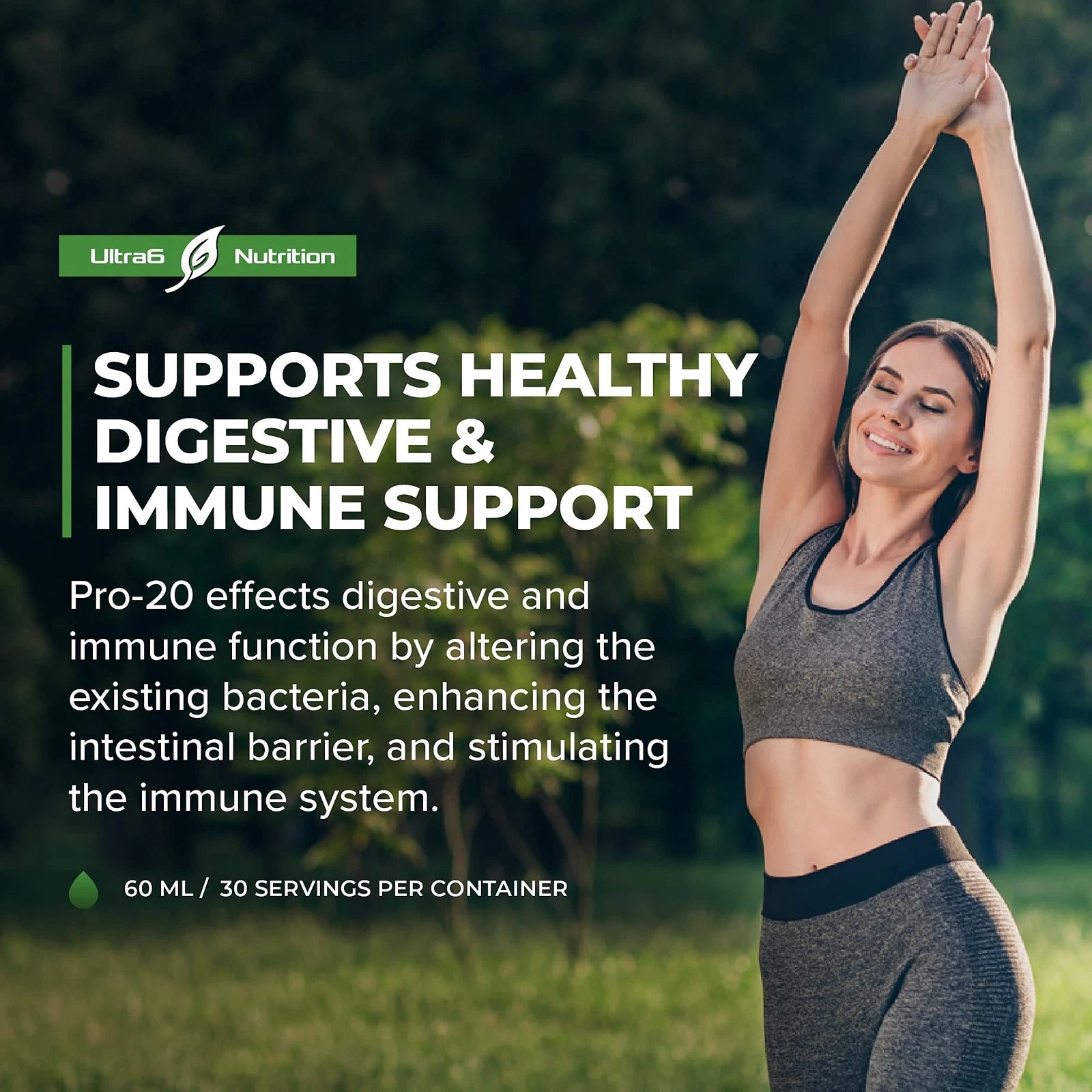 Probiotic for Women and Men – 20 Strain Liquid Probiotic Supplement -