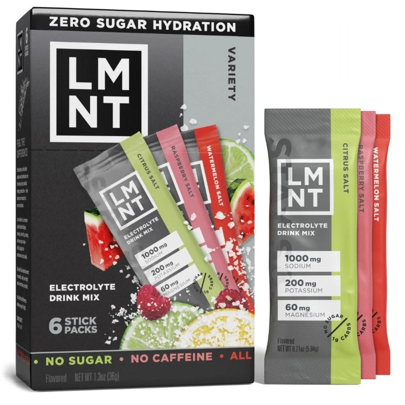 LMNT Zero Sugar Electrolyte Drink Mix - Variety Pack - 6ct
