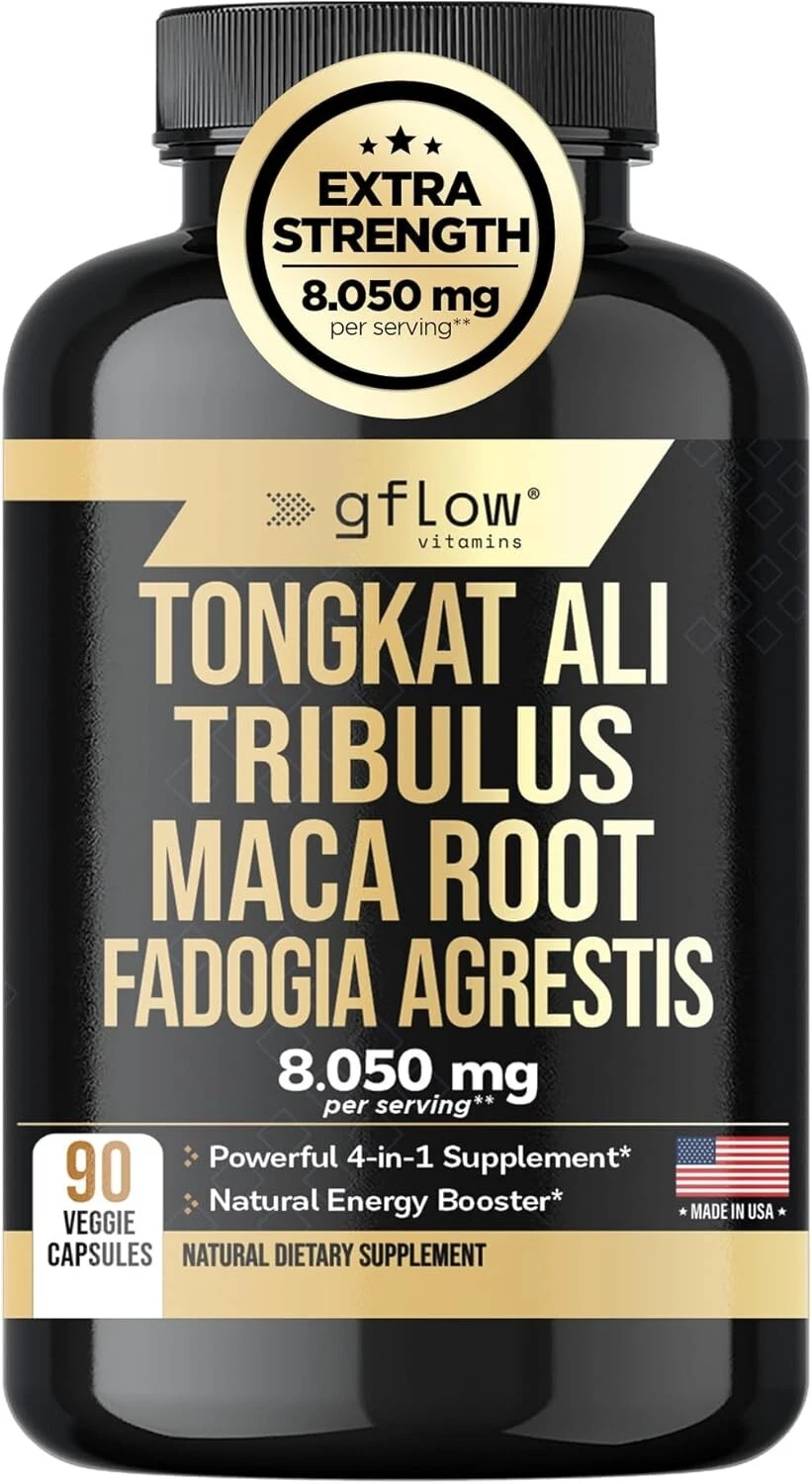 Extra Strength Formula 8050mg with Tribulus Terrestris, Maca Root and Fadogia