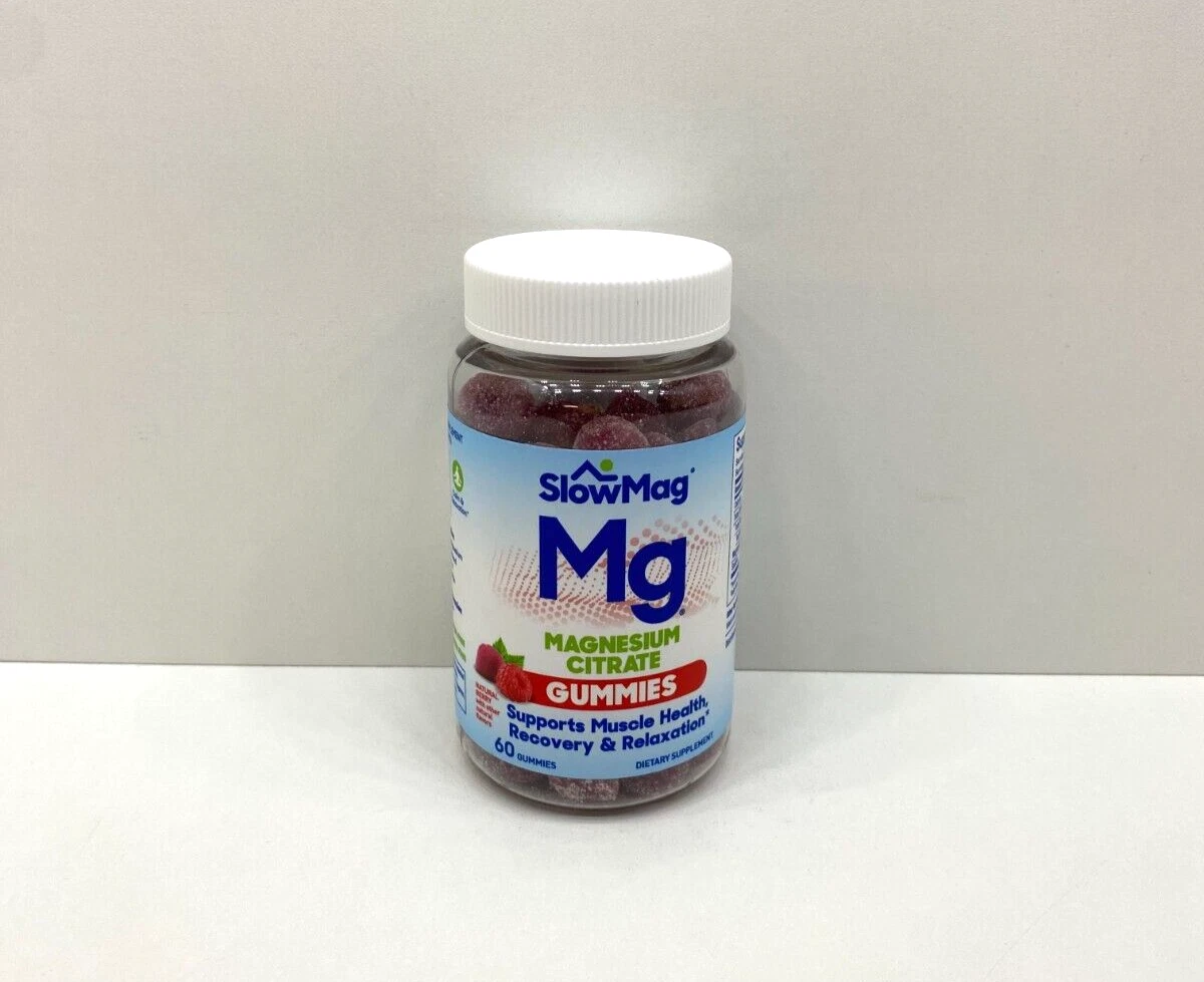 NEW SlowMag Mg Magnesium Citrate Gummies Muscle Health Recovery Relaxation 12/25
