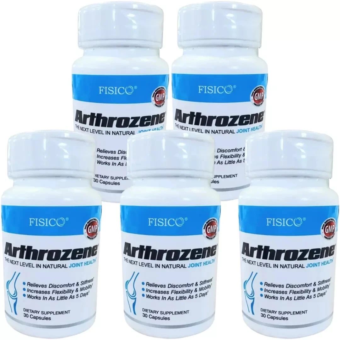 5 pack Fisico Arthrozene Natural Joint Health Supplement 30 Capsules Exp 12/26