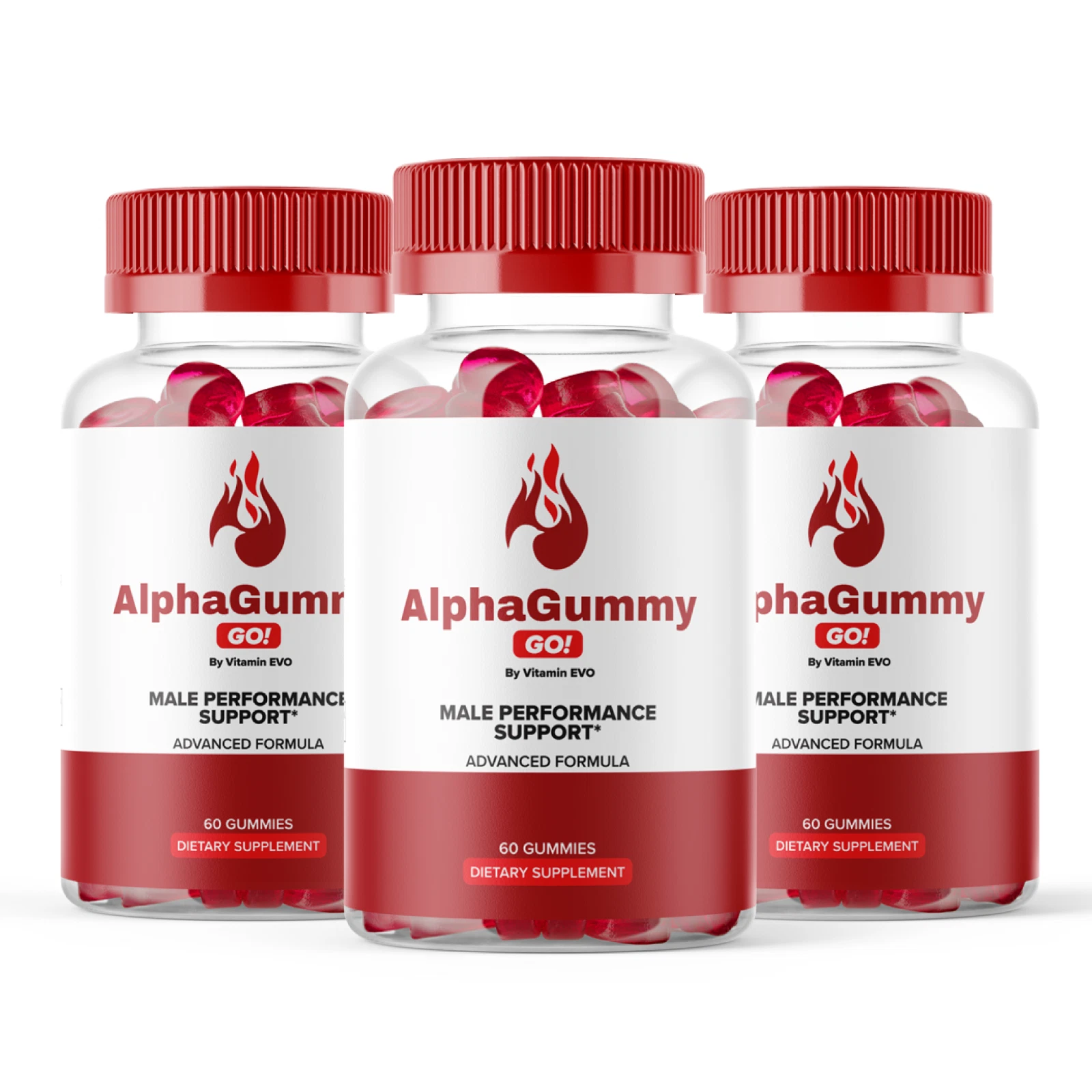 (3 Pack) AlphaGummy for Men Gummies Alpha Gummy Max Performance 180 Gummies