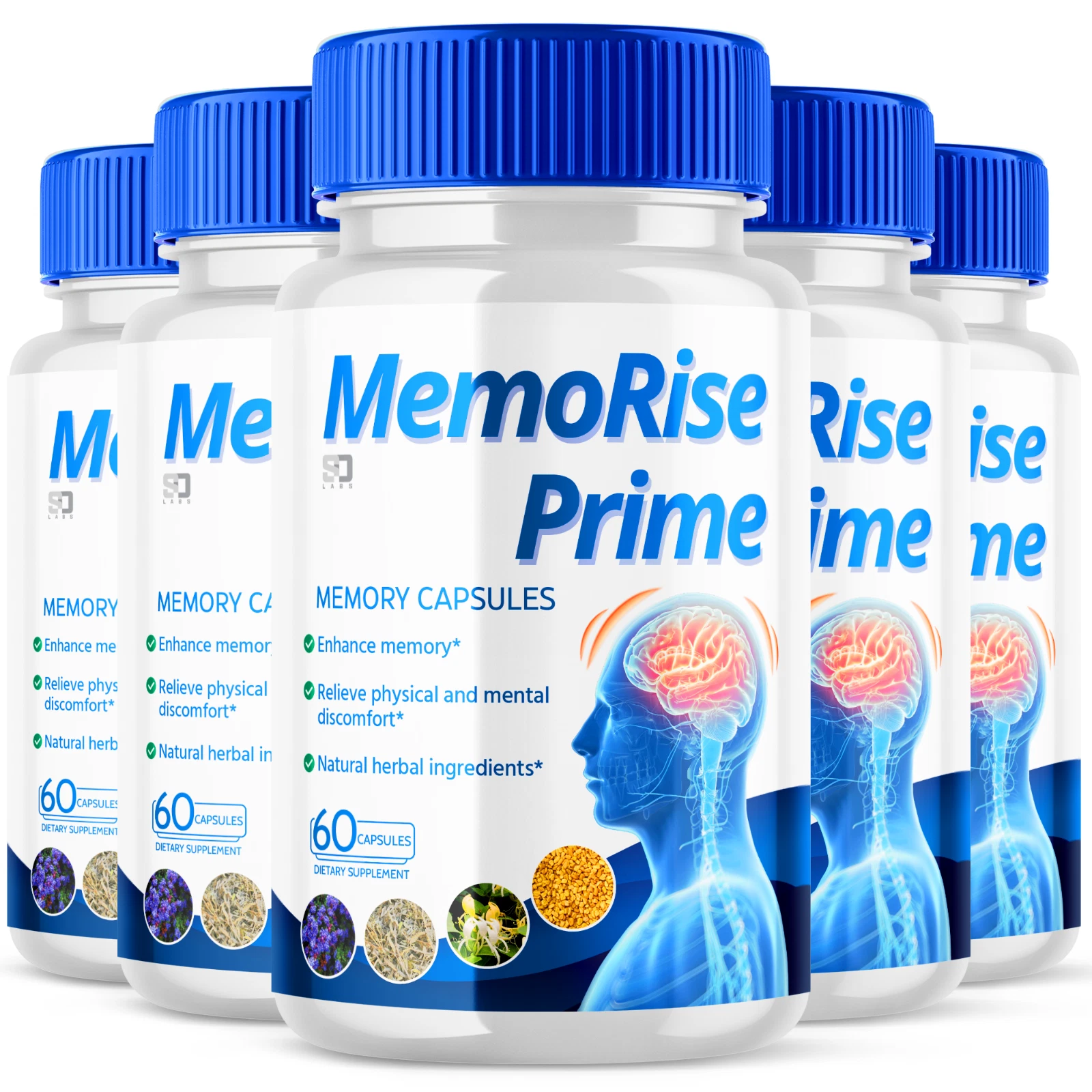 (5 Pack) Memo Rise Prime Pills - Brain Health & Cognitive Support Supplement